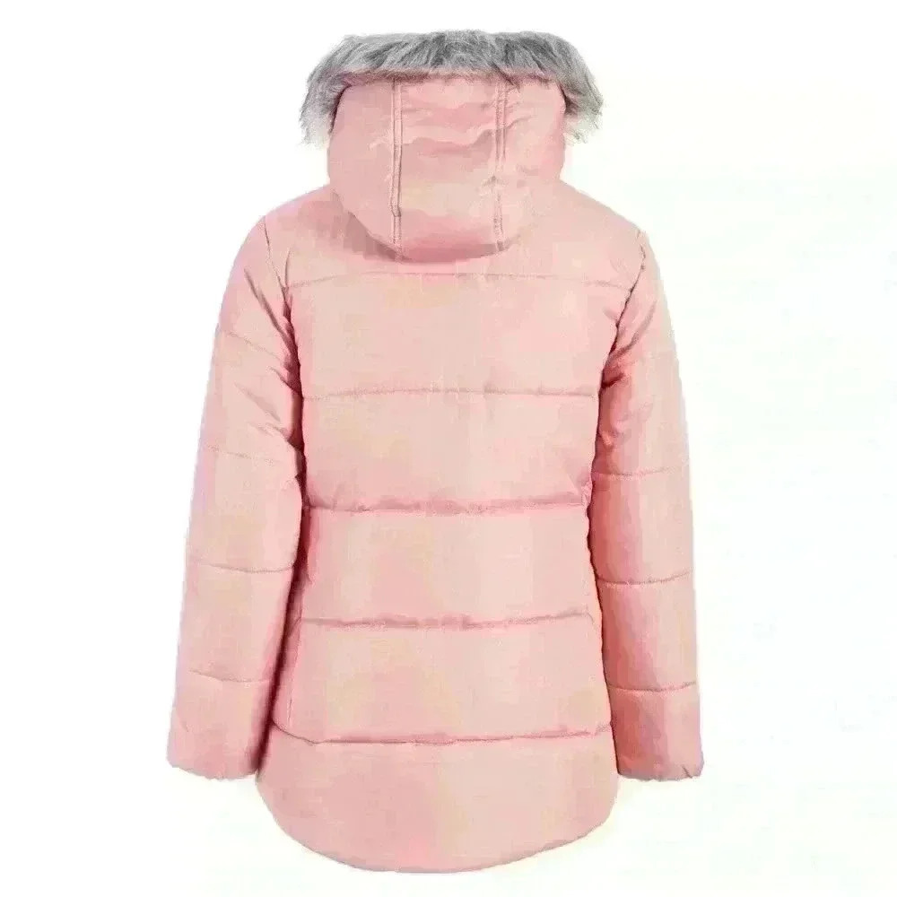 S Rothschild & CO Big Girls Solid Quilted Puffer Jacket and Scarf Set M 10/12 - Picture 2 of 15